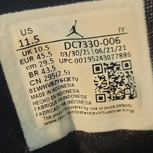 Jordan 6-17-23 'Carmine' (2021) Mens 11.5 EUC W/BOX - Picture 10 of 11